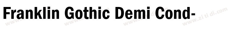 Franklin Gothic Demi Cond字体转换